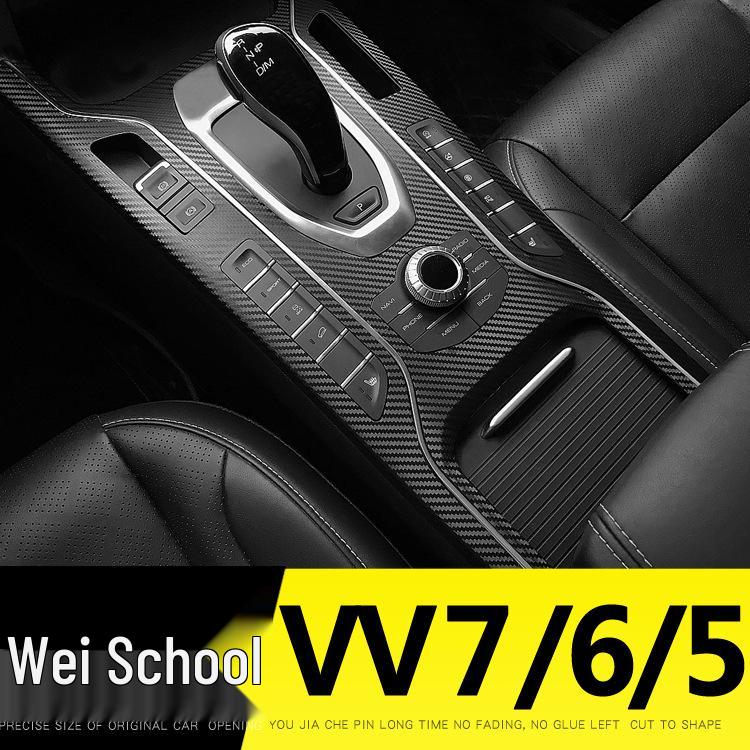 Carbon Fiber Interior Sticker for 17-21 WEY VV5 VV6 VV7S - Center Console Decoration P8