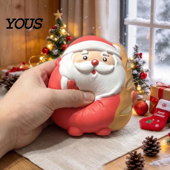 Stress Relief Sensory Toy Creative Baguette Santa Claus Squeeze Toy, Soft PU Foam Toys, Decompression Balls for Adults Christmas Festive Decoration