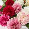 Large Head Chrysanthemum Silk Flower Lifelike Artificial Dahlia Flower For Home Wedding Decor Birthday Party Bedroom Decoration