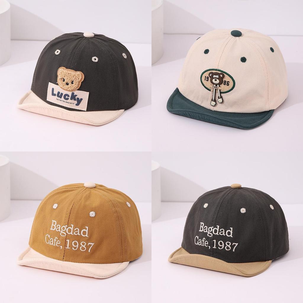 Cute Bear Kids Baseball Cap With Sunshade For Spring Autumn Playtime
