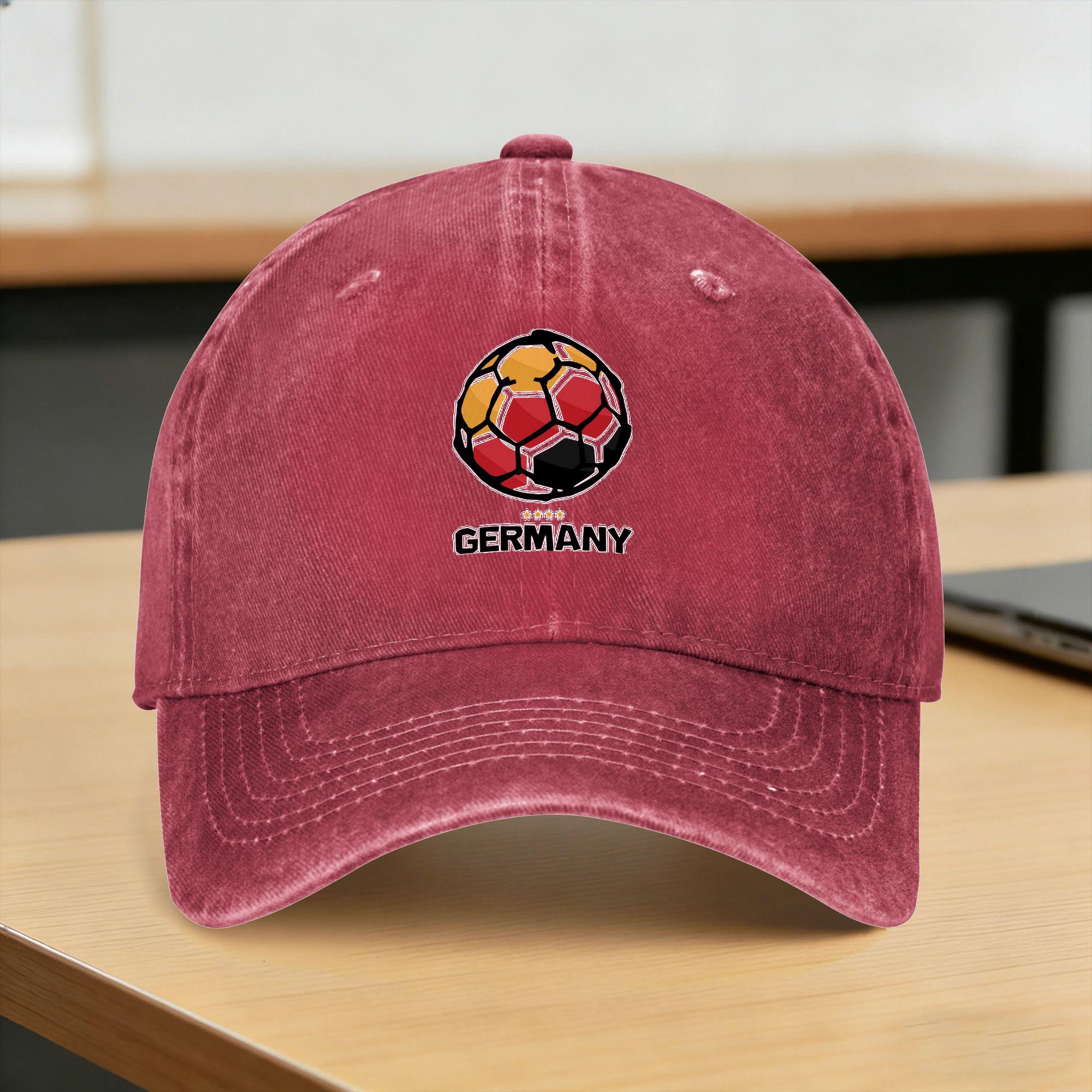 

GerUnisexy Deutschland GerUnisex Flag Football Baseball Cap Sun Outdoor Sports High Quality Washed Trucker Hat Unisex Adult Design Caps One Size