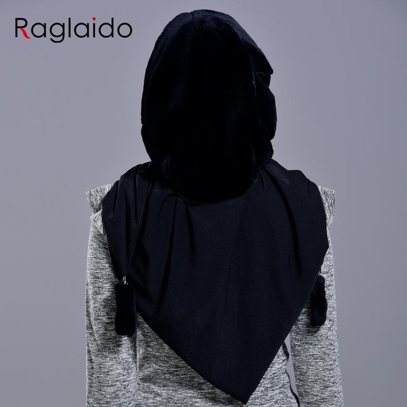 Real Rex Rabbit Fur Hood Hats Genuine Natural Fur Female a Winter Hat Fur Warm Fluffy Hood with Fabric Lining