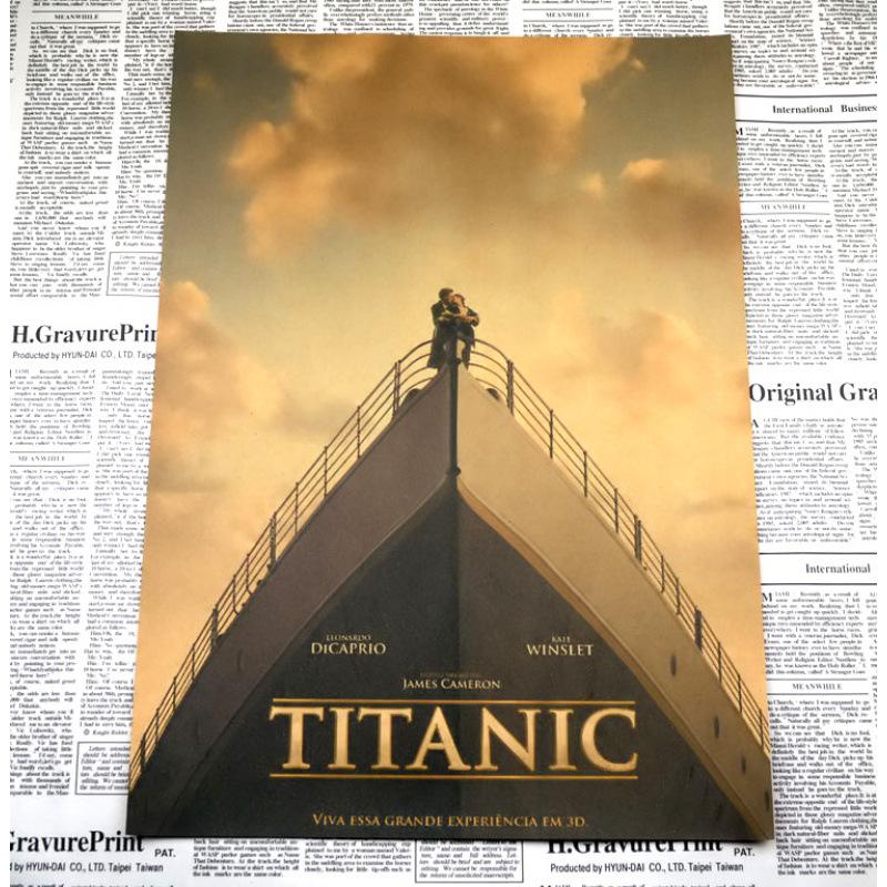 Titanic Retro Kraft Paper Poster for Bedroom or Bar Decor