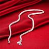 European and American Jewelry Fashion Jewelry Exquisite 4mm Snake Bone Chain Men's Necklace Silver Plated Necklace