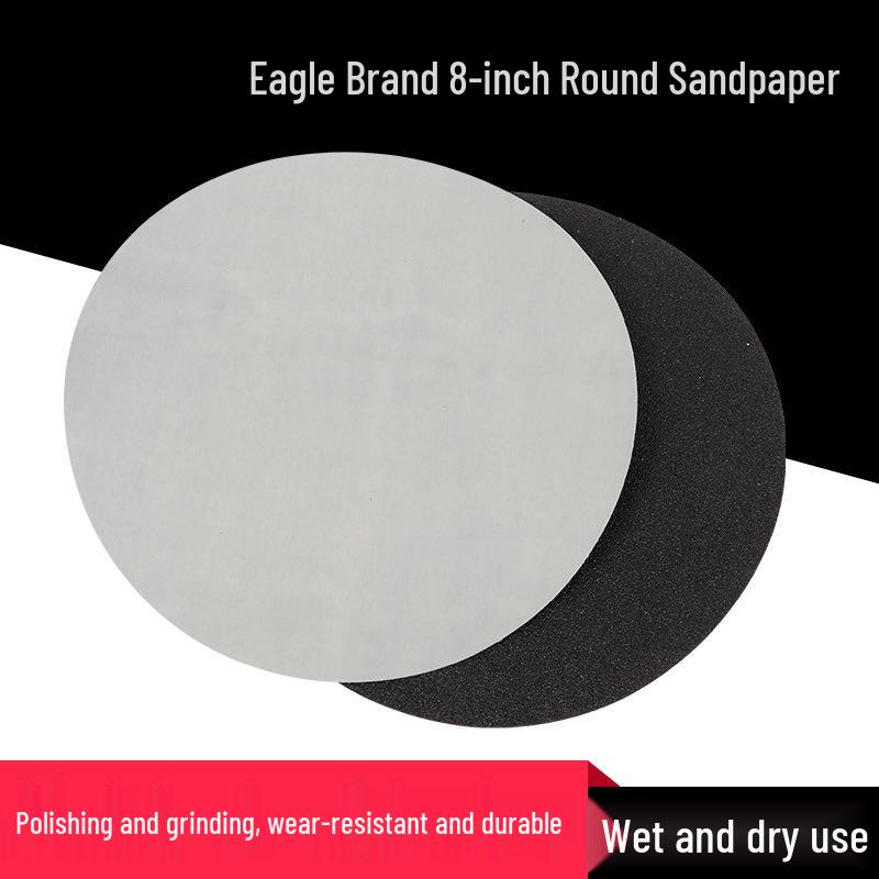 8-inch Eagle Brand Metallographic Sandpaper, 220mm, Wet/Dry, Adhesive Back, for Polishing & Grinding