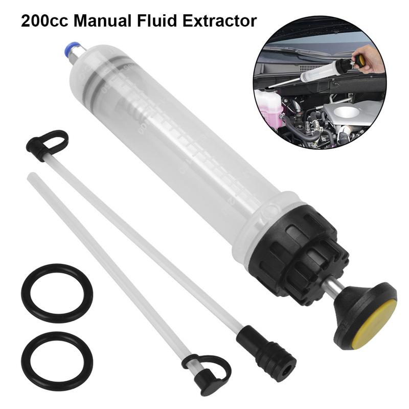 Manual Oil Fluid Transfer Pump Car Oil Fluid Extractor Car Tool Filling Syringe Delivery Bottle 200cc