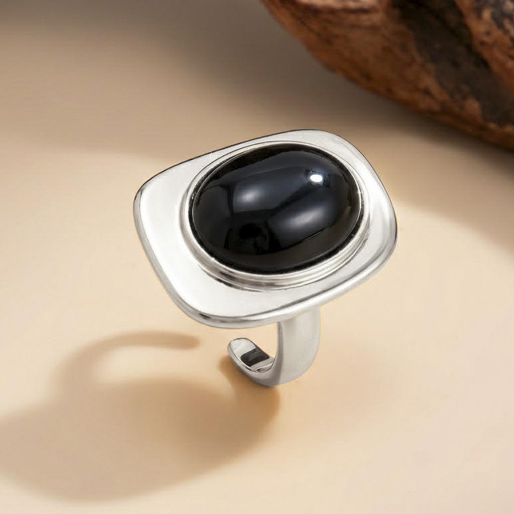 Retro Resin Acrylic Oval Stud Earrings Rings for Women Trendy Gold Color Geometric Earrings Fashion Jewelry Accessories Gift