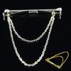 Gentlemen Tie Clip Bar Clasp Cravat Pin Skinny Collar Silver Gold Necktie Brooch