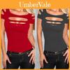 Premium Quality Summer Women's T-shirt Short Sleeve Broken Style Stretch Blouse For Nightclub