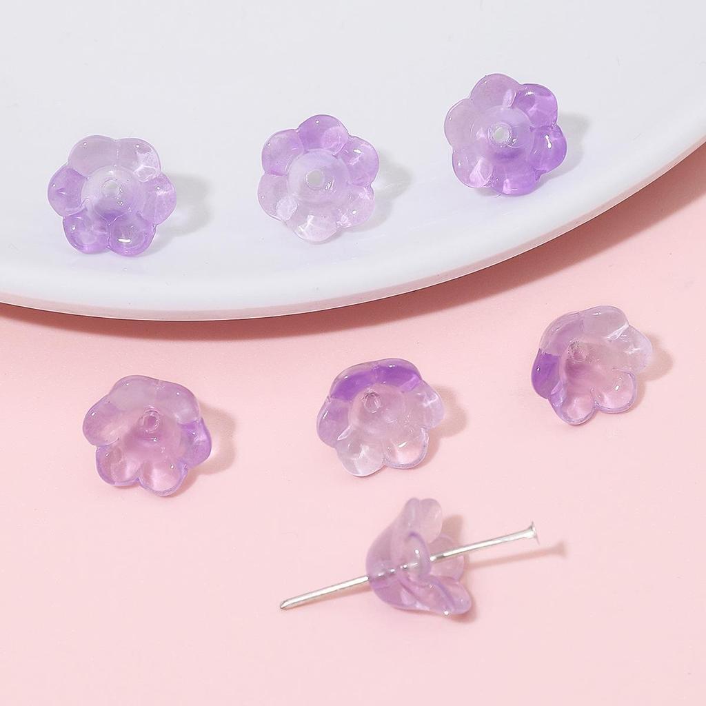 Gradient Glass Imitation Jade Lily of the Valley Beads for DIY Necklace & Bracelet Accessories