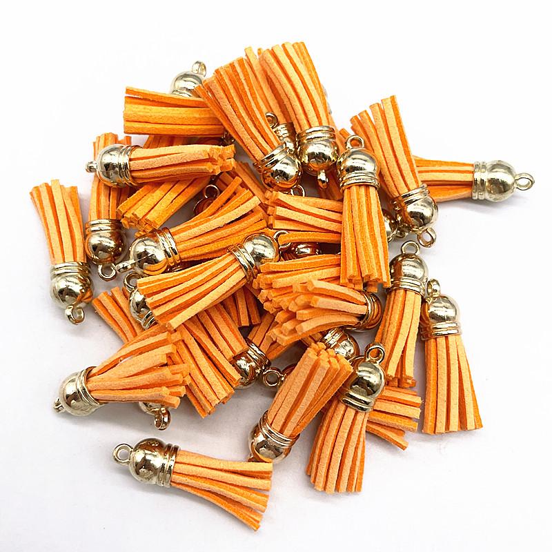 New 10pcs 38mm Vintage Leather Tassels DIY Keychain Cellphone Straps Pendant Tassels for Jewelry Earrings Findings Accessories