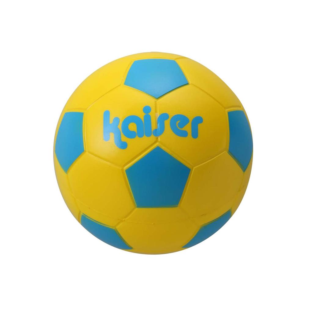 KAISER Soft Soccer Ball, Size 2, KW-224YSBL, with Ball Net, for Leisure and Family Sports