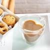 1 PZ 80ML Tazza di Vetro a Forma di Cuore Amore a Doppia Parete Tazze da Caffè Isolate Tè Latte Succo di Limone Tazza per Acqua Calore