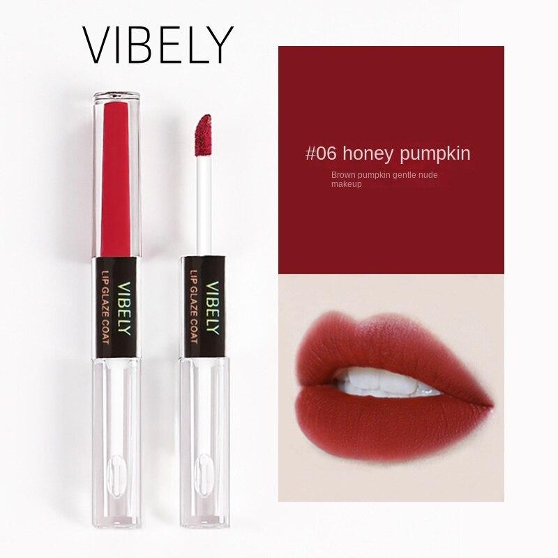 

VIBELY Двусторонняя глазурь для губ с антипригарным покрытием Watery Mirror Lip Glaze Raincoat Набор помад для губ