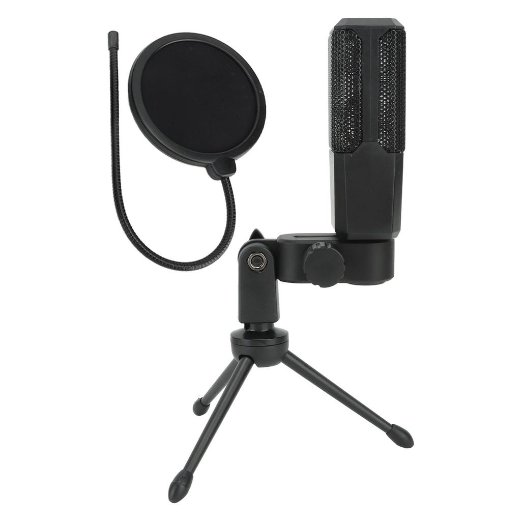 Condenser Microphone Noise Reduction Professional Condenser Mic with Tripod Stand for Live Streaming Podcasting