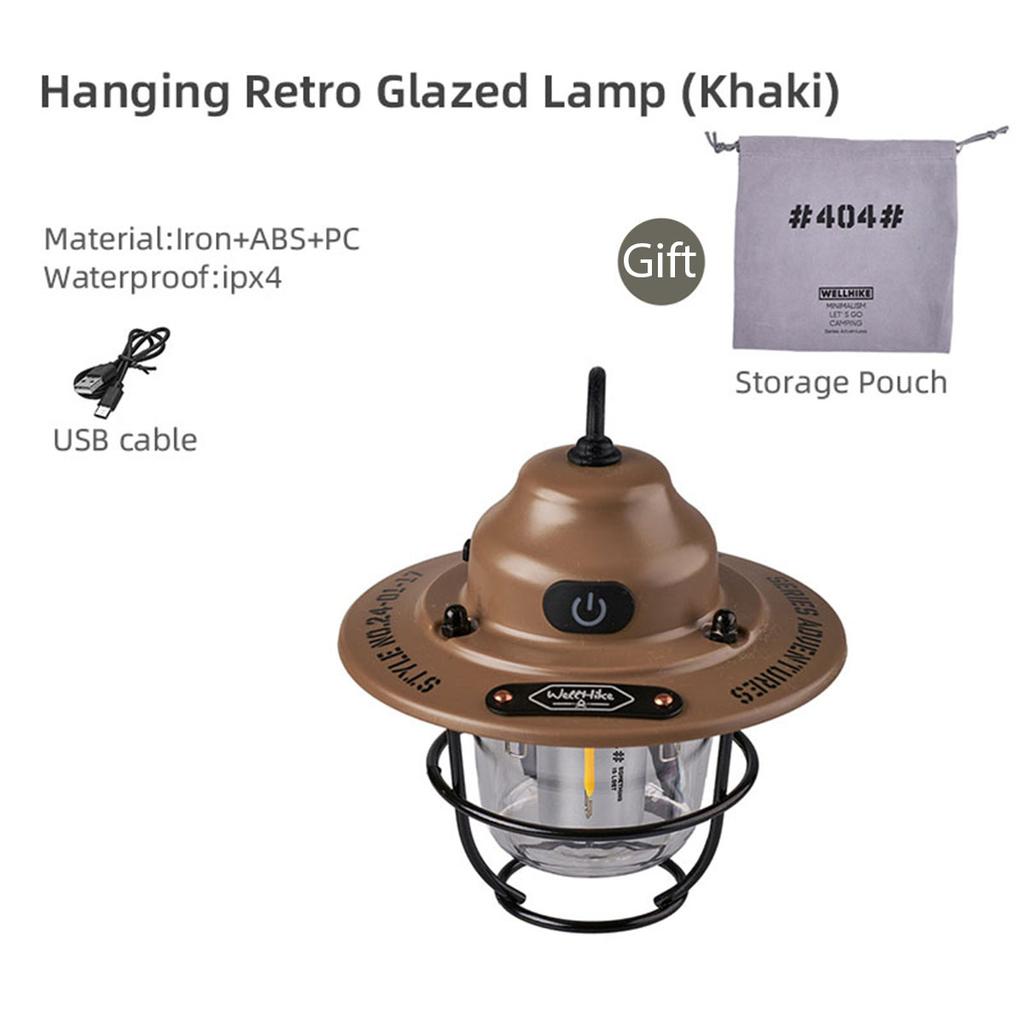 LED Lights Vintage Pinecone Lights Outdoor Lighting Camping Lights 80H Continuity Ambient Light Tent Canopy Flashlight LED Light