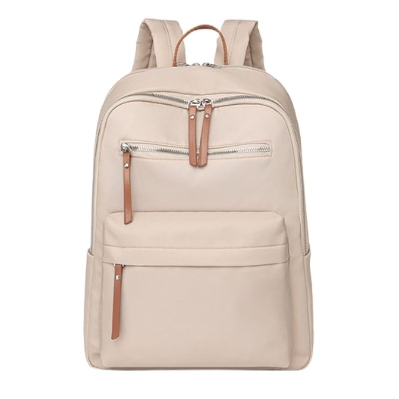 Женский городской рюкзак EMY-li, подходит для 14-дюймовых ноутбуков, формата А4, легкий, водонепроницаемый и вместительный (Белый с оттенком)