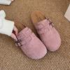Mori women's style retro half slippers women's outer wear 2025 new fashion double buckle versatile lazy bag head Boken slippers
