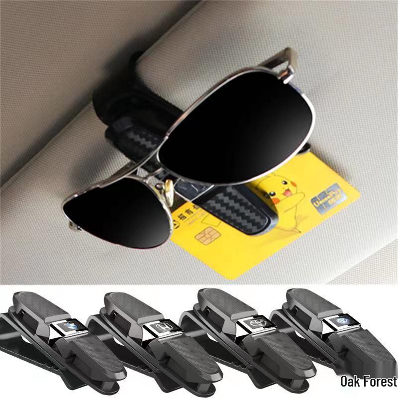 Multi-Functional Car Sunglasses Holder & Sun Visor Clip