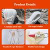 20M White Clothes Drying Rope with Steel Wire Core Thicken 8MM Hanging String Windproof Clothes Drying Rope for Camping Outdoor