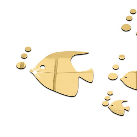 1 Set Unique Wall Sticker Waterproof Art Decoration Sea Fish Bubble