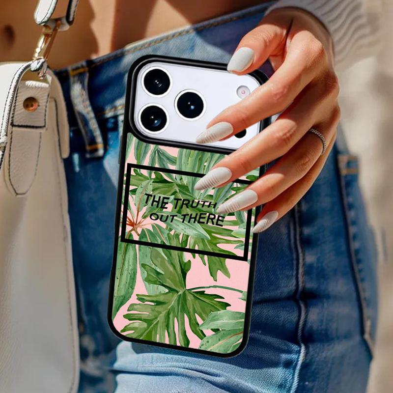 Piante palme Custodia Telefono Per iPhone 17 Air 14 15 13 12 Max Cover Per Apple 16e 11 Pro Max Plus Coque