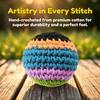 User Friendly Handmade Knit Ball Toy Knitted Footbag For Children Feel Stimulation And Stress Relief Activity
