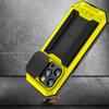iPhone 15 Pro Max Case, R-JUST CamShield Slide, Rugged, Yellow/Black