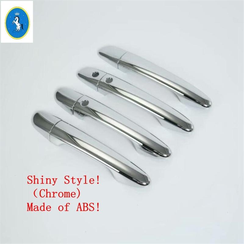 For Mazda 6 Car Door Pull Doorknob Handle Hand-clasping Cap Cover Trim Chrome / Carbon Fiber Look Exterior Accessories