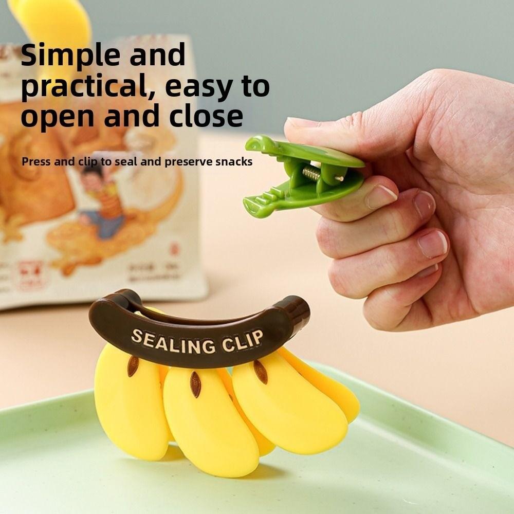 Plastic Bag Sealer Banana Fridge Magnet Food Sealing Clip Moisture-proof Fresh-keeping Clips