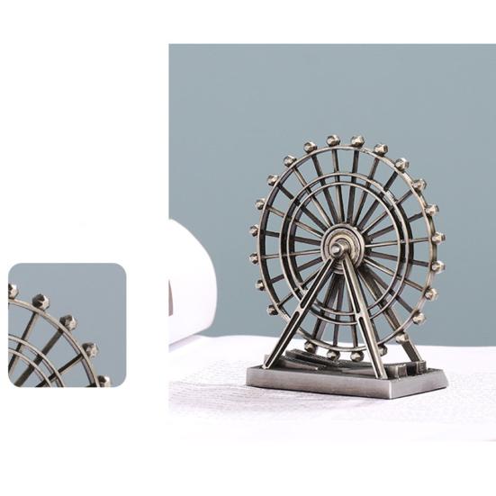 Retro The London Eye Creative Metal Ferris Wheel Ornament Home Desk Decor Gift