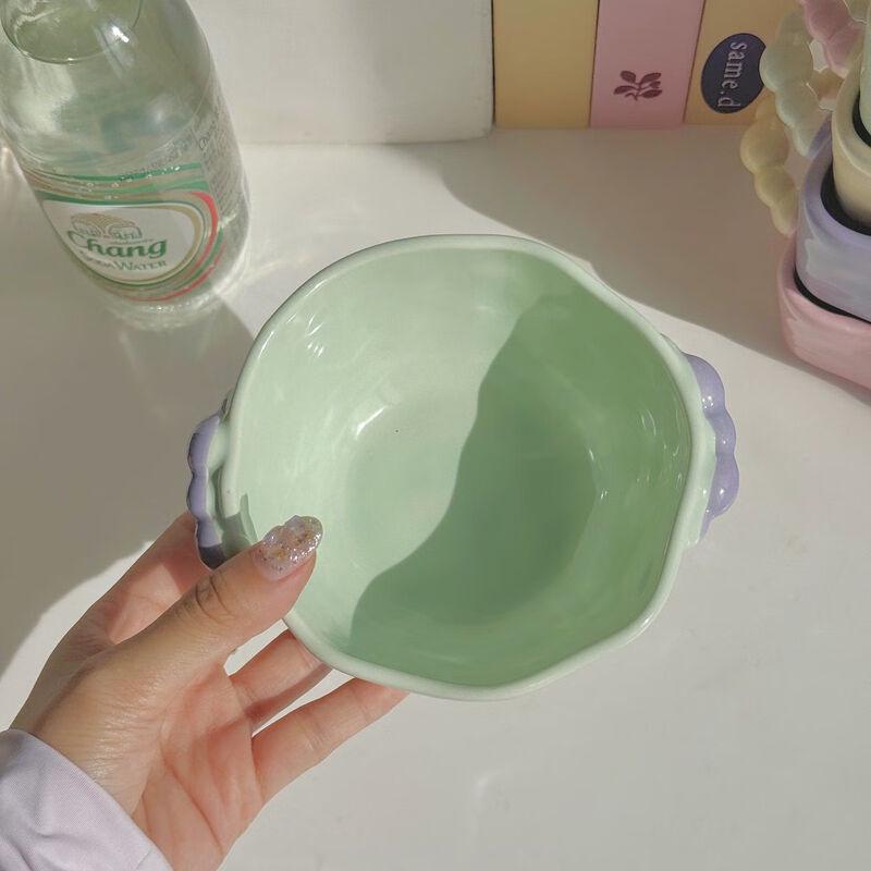 Zhishi Color-Block Beaded Dessert Bowl