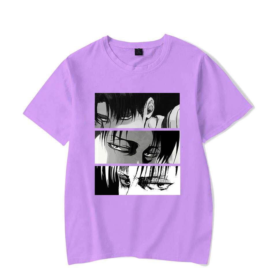 Dámská trička Japonské Anime Attack On Titan Levi Ackerman Eye Punk Tops Letní Harajuku Oversized gotické tričko s krátkým rukávem