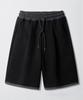 JEMUT Flash Summer Single-Pleat Contrast Half Pants Black Issp2643