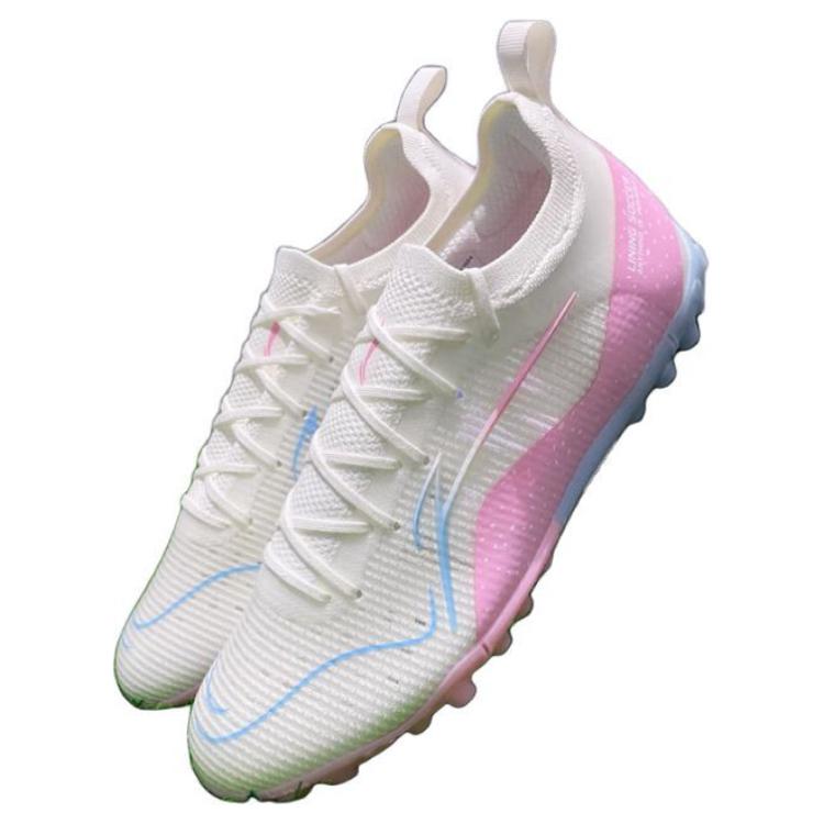 New LiNing Wear resistant And Lightweight Training Shoes Men's White Pink YSTT033-4
