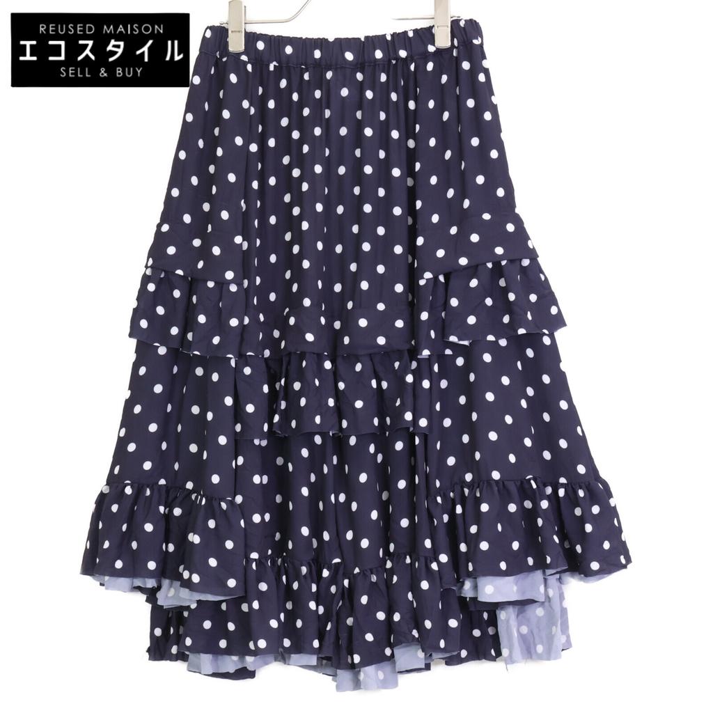 COMME des GARCONS COMME des GARCONS RH-S027 Navy x White Tea Art Skirt skirt S NavyUsed