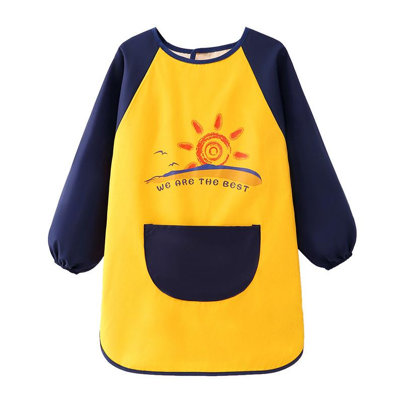 New Waterproof Apron Children's Eating Drawing Outerwear Dirt and Oil Resistant Apron for Boys and Girls Kawaii Kitchen Cover