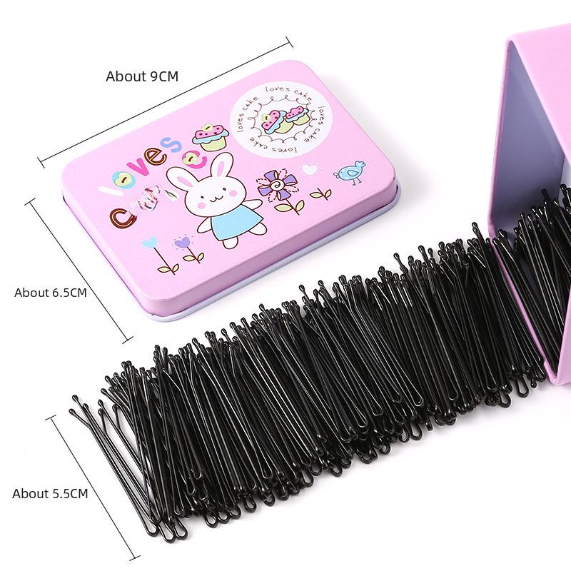 Einzelne schwarze Haarnadel für Pony und Hochsteckfrisuren