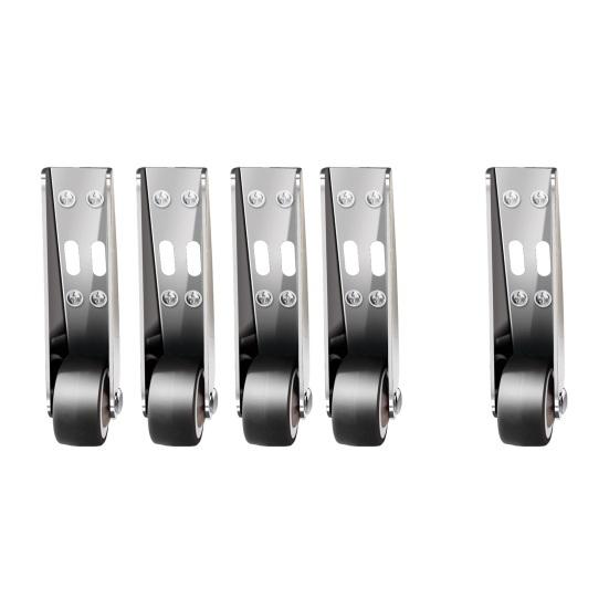 1/4Pcs Bedroom Door Sinking Repair Pulley Multifunctional Low Profile Fixed Casters High Stability