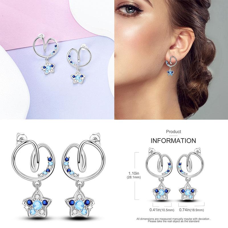 Creolen Neu Silber 925 Regenbogen, Muschel, Ohrringe für Damen Schmuckherstellung Für Frauen als Hochzeitsfeier Geschenke