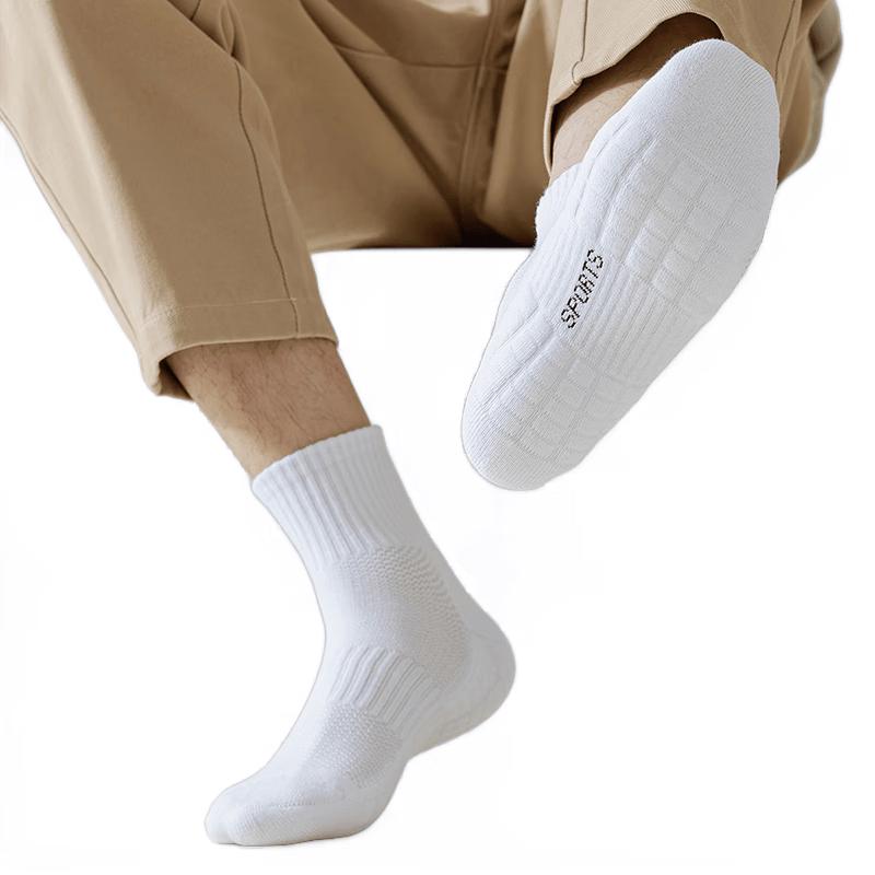 Men s Combed Cotton Mid-Tube Sports Socks One Size Fits All