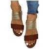 Damen Sandalen mit geschlossener Spitze und Schnürung, bequeme Slipper mit Ledereinsatz, flache Damensandalen