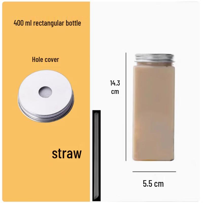 Saintbyle Disposable Plastic Milk Tea Cups with Straws