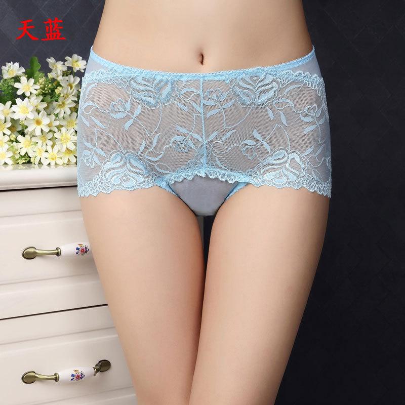 High Waist Women's Panties Sexy Hollow Lace Panties Comfortable Breathable Shorts