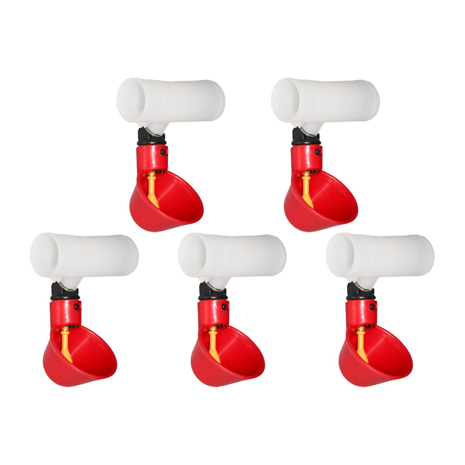 

5Pcs Plastic Poultry Drink Cup Automatic Chicken Feeder Water Drinking Bottles for Chicken Hen Bird Duck Goose Food Dispenser