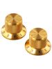 2PCS Precision Aluminum Potentiometer Knobs with Secure Fit for Guitars