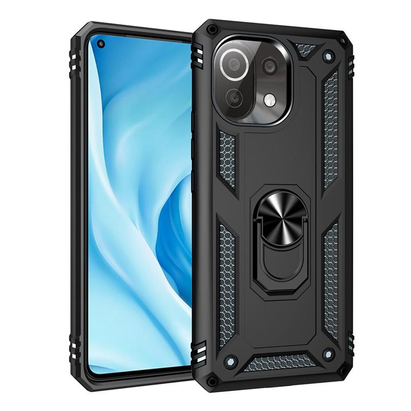 Shockproof Rugged Magnetic Ring Stand Fundas TPU Bumper Cover for Xiaomi Mi11 Mi 11 Pro Mi11 Lite 5G Case Coque Protective Shell