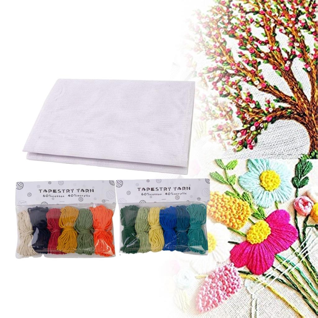 Cross Stitch Cloth Solid for Cross Stitch Sturdy 14ct Needlework Needlepoint Can Be Ironed at High Temperature Arts Aida Fabric