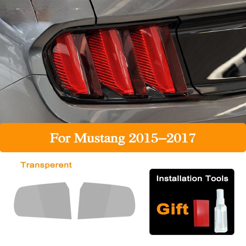 Car Headlight Protective Film For Ford Mustang 2015-Present Shelby GT500 Taillight Tint Black Transparent TPU Sticker Accessorie