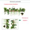 DIY Topfpflanzen Efeublätter Grünpflanze Schmetterling Wandaufkleber Selbstklebend für Mietwohnung Küche Wohnzimmer Wand Neujahrsdekoration